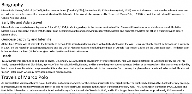 Figure 3. Text with Typographic Hierarchy Applied