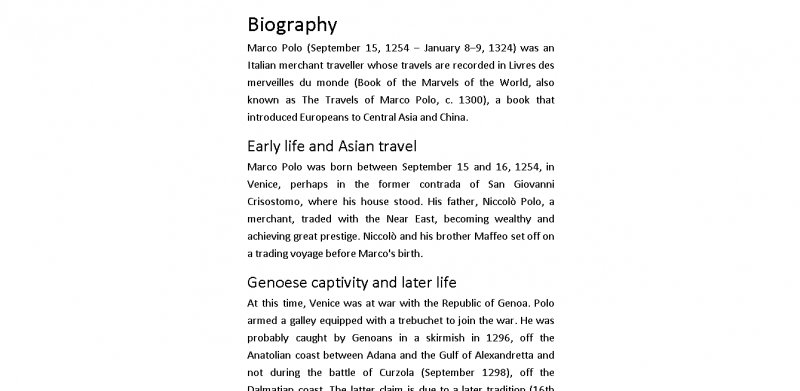 Figure 7. Text with Line Length Measure Applied