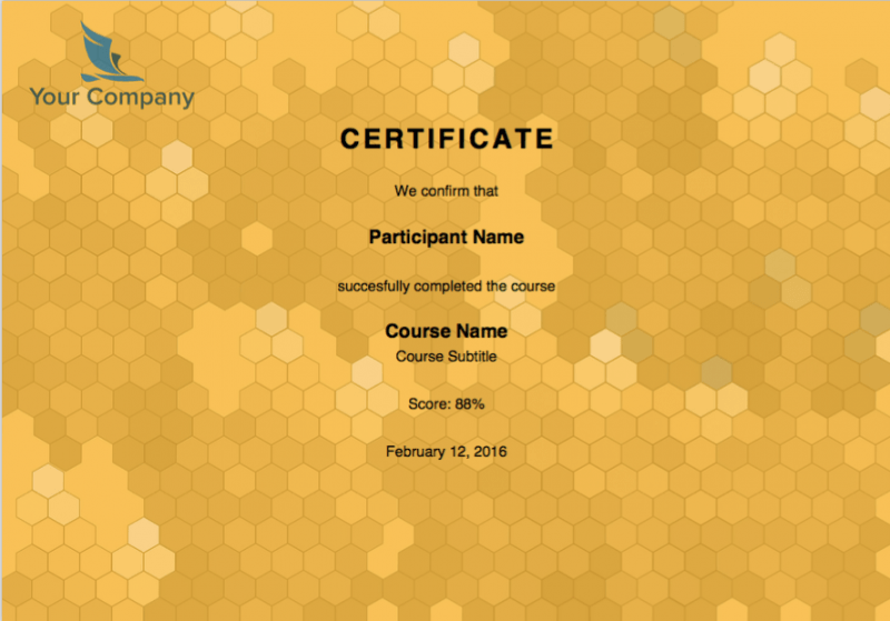 Branded certificate