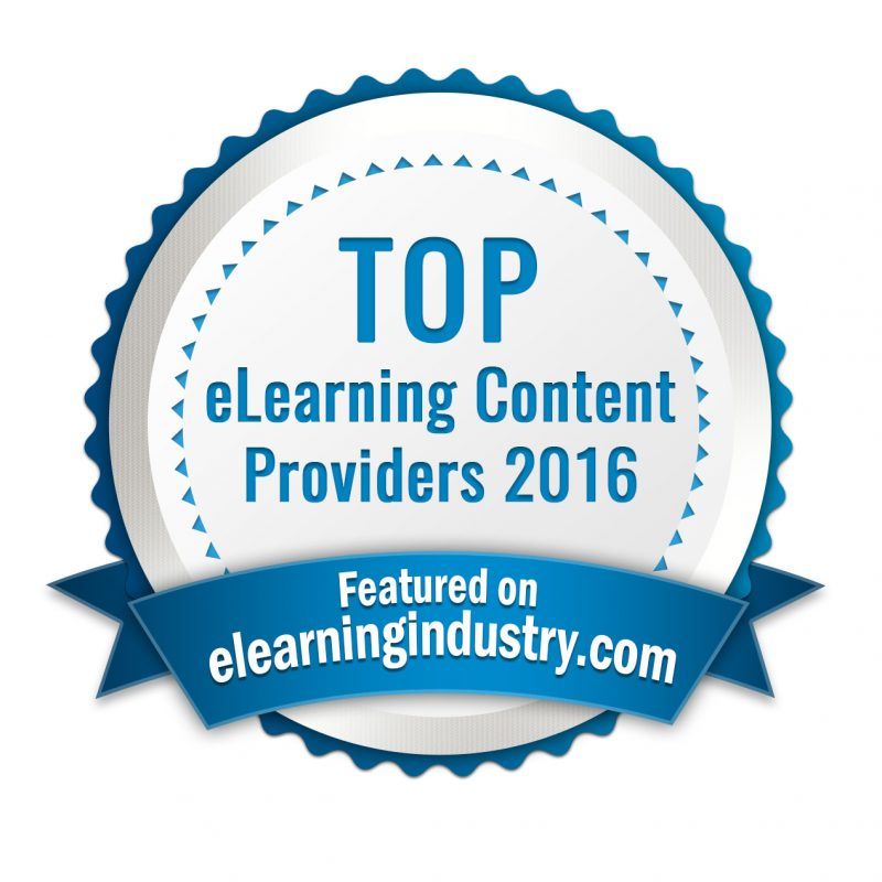 Top 10 eLearning Content Development Companies For 2016 2016-topcontent-badge