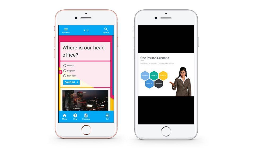 Column layout shows the beauty of responsive authoring tool design